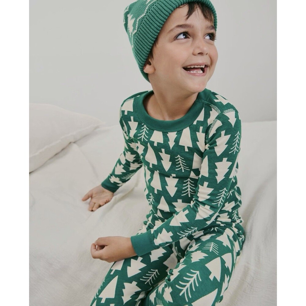 Hanna Andersson Kids Holiday HannaJams Pajama Set 100% Organic Cotton Sz 10 GUC